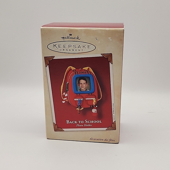 Hallmark Keepsake Ornament 2002 Back to School Backpack School picture holder - Picture 5 of 5